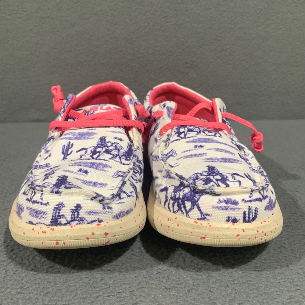 Ariat Hilo Shoes Womens 8B Western Toile Blue Pink Desert Print 10053699 Sneaker